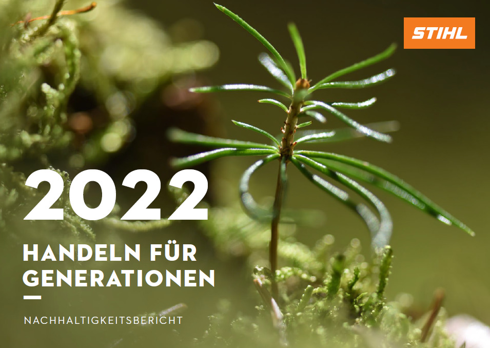STIHL 2022 年可持续发展报告的封面图片